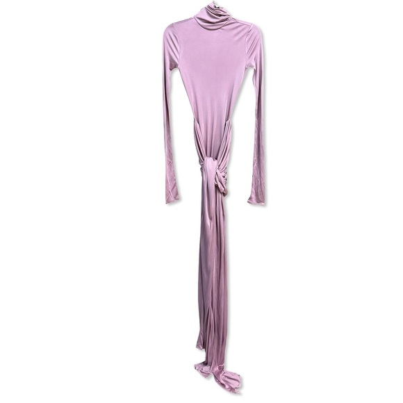 HELSA Josephine Dress Truffle tan ruched slinky maxi jersey gown Revolve S - Picture 6 of 9